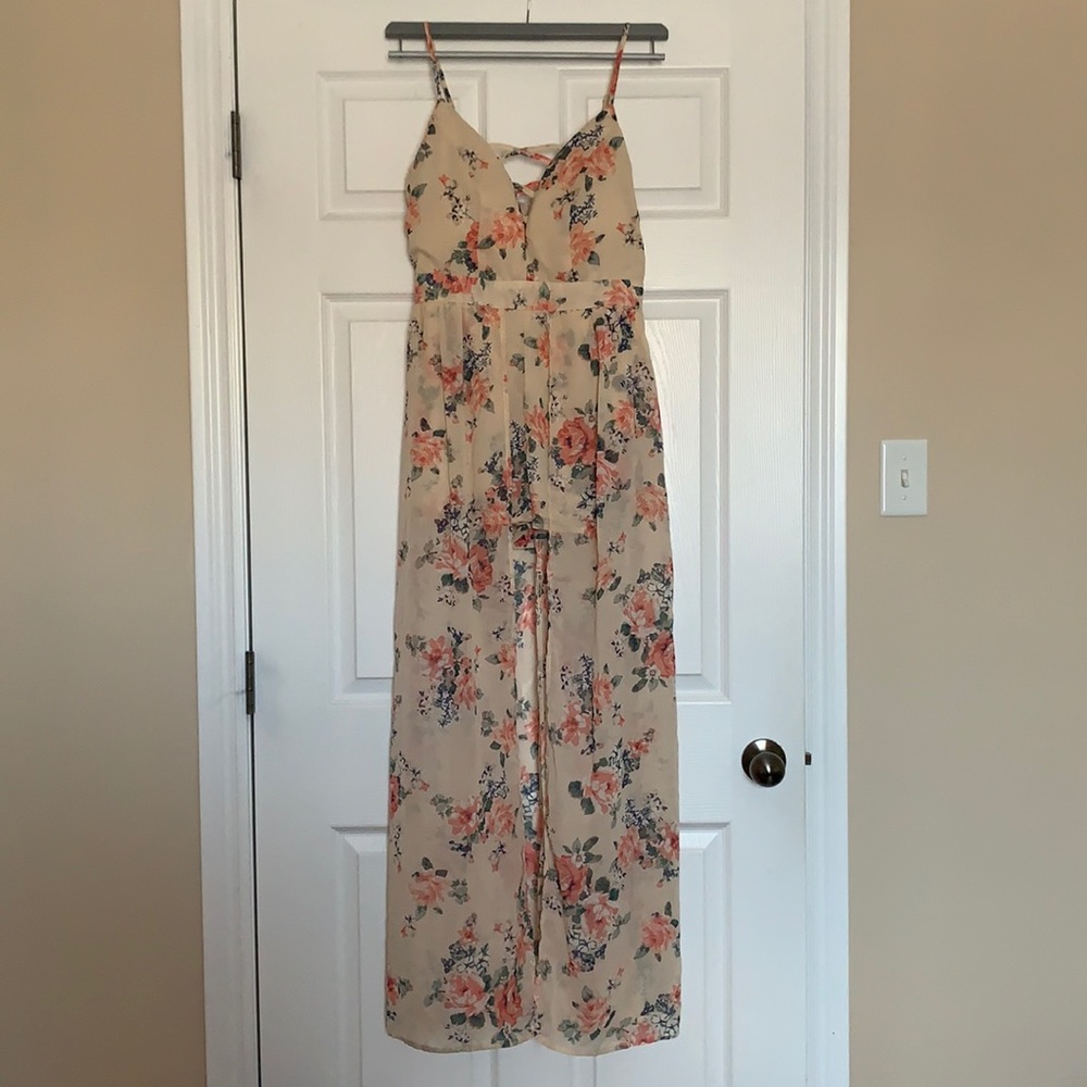 Floral Urbanology romper with train